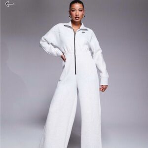 Nike Women's Long Sleeve Light Gray Jumpsuit